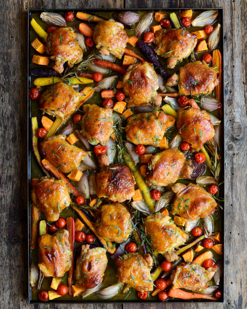 Sheet Pan Lemon Honey Chicken with Rosemary & Tarragon - Zimmy's Nook