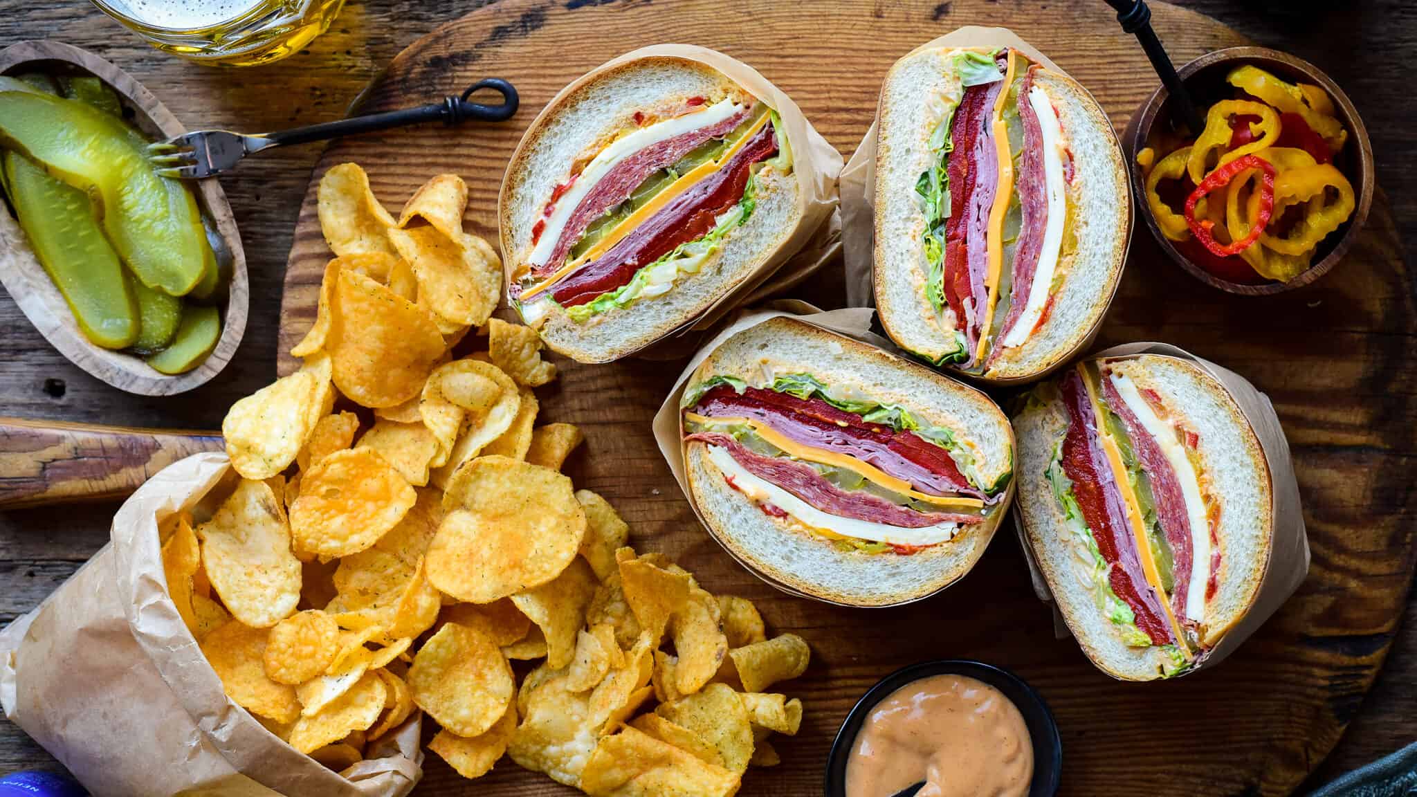 Spicy Salami and Pastrami Game Day Sandwiches Zimmy's Nook