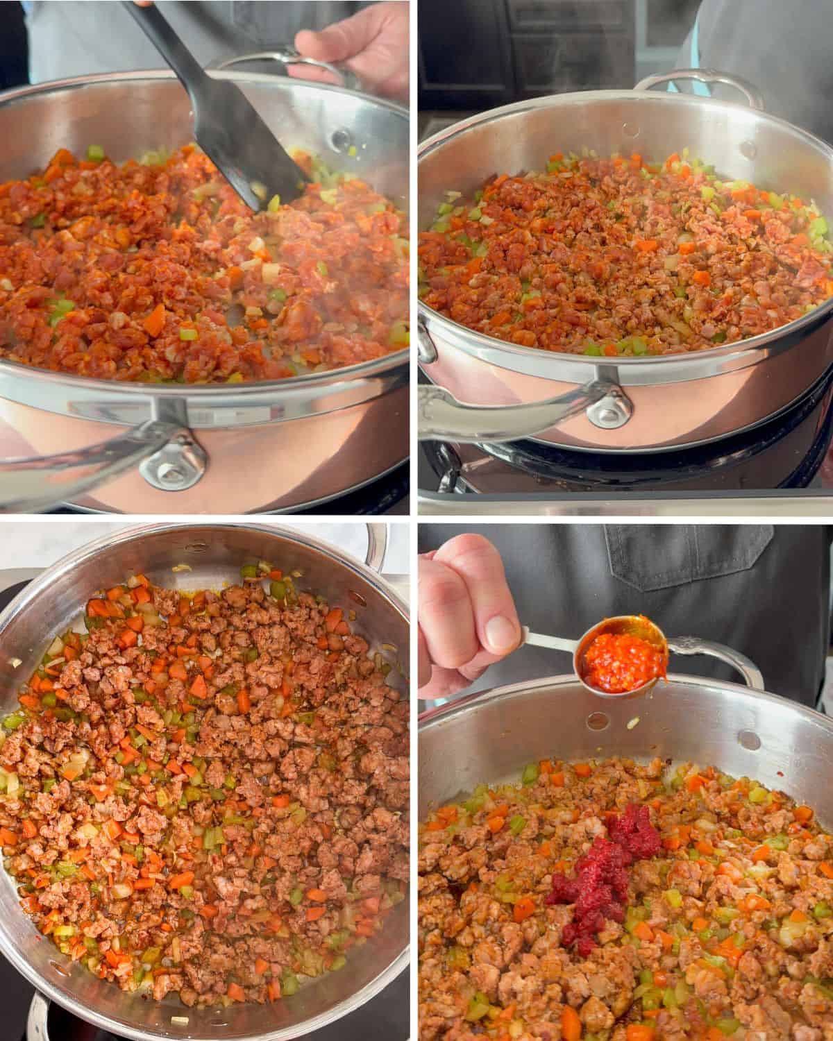 Spicy Italian Sausage Ragù with Pappardelle - Brown the Sausage