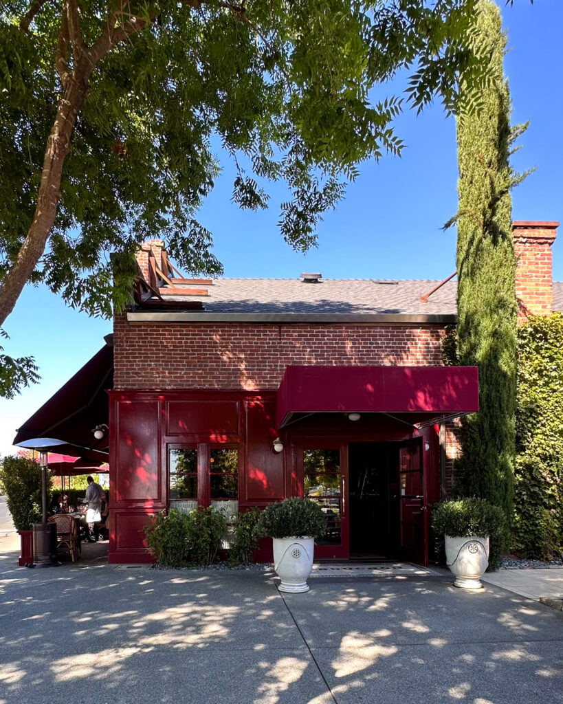 The exterior of the Bouchon Bistro located in Yountville, California.