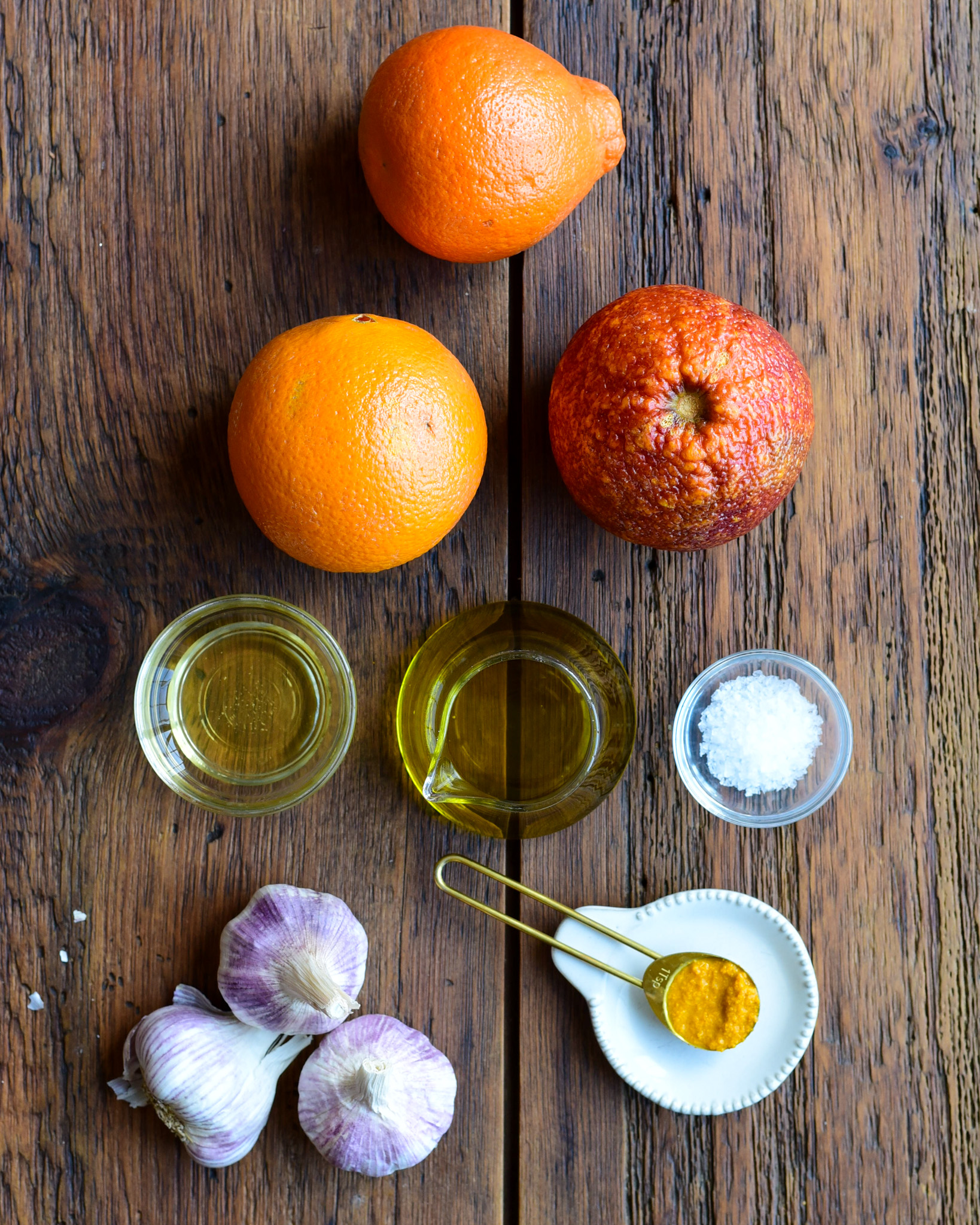 Ingredient for a roasted garlic and citrus sauce.