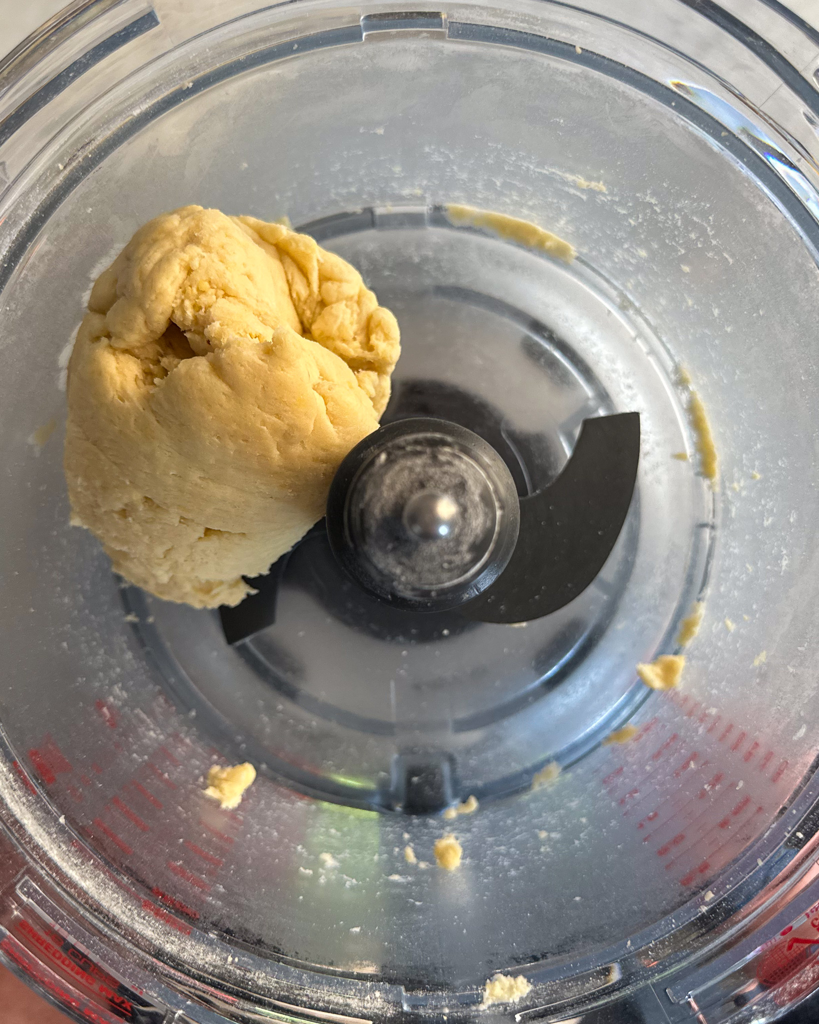 Add a tablespoon of water until the dough forms.