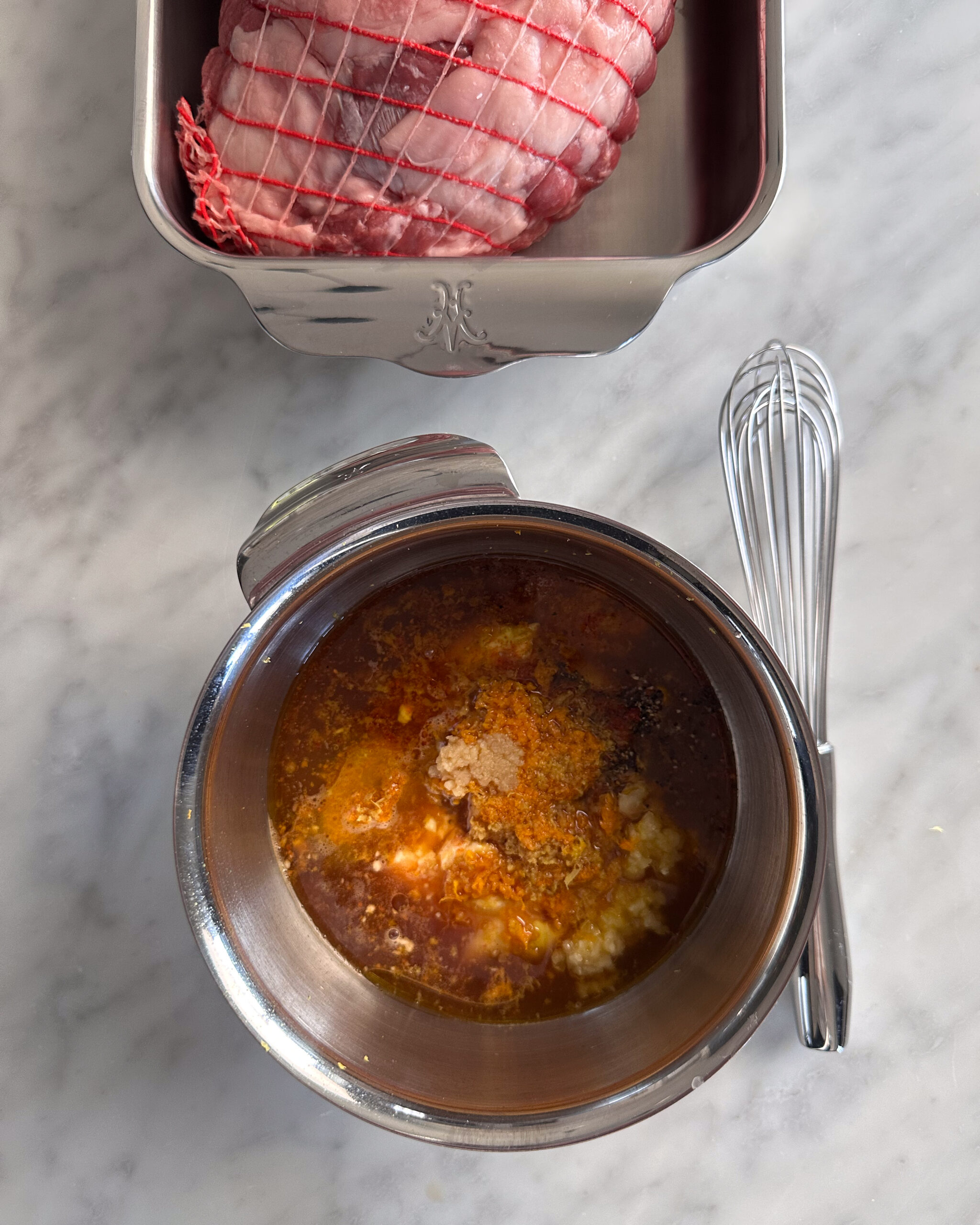 Combine the lamb yogurt marinade in a small bowl.