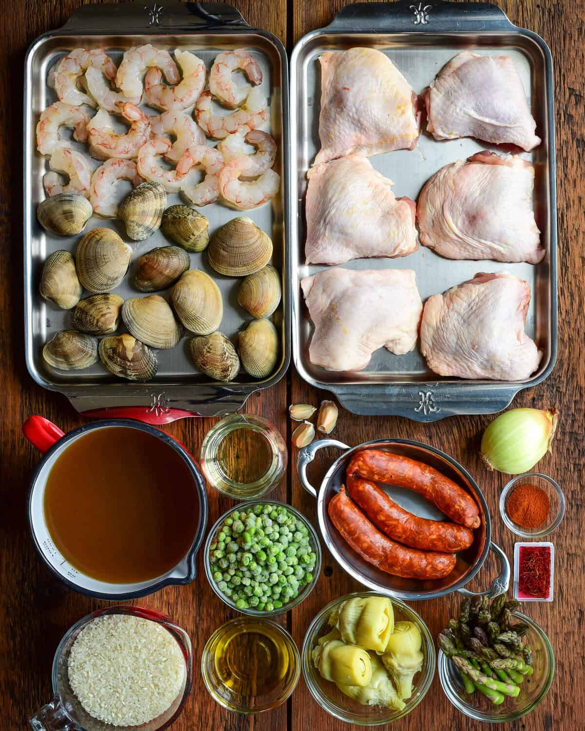 Ingredientes paella mixta spring recipe.
