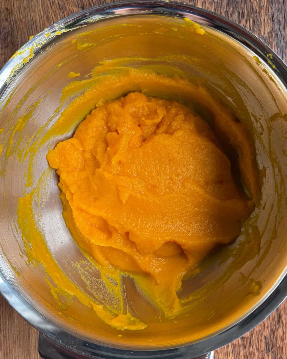 Purée the roasted sunshine squash with an immersion blender until smooth.