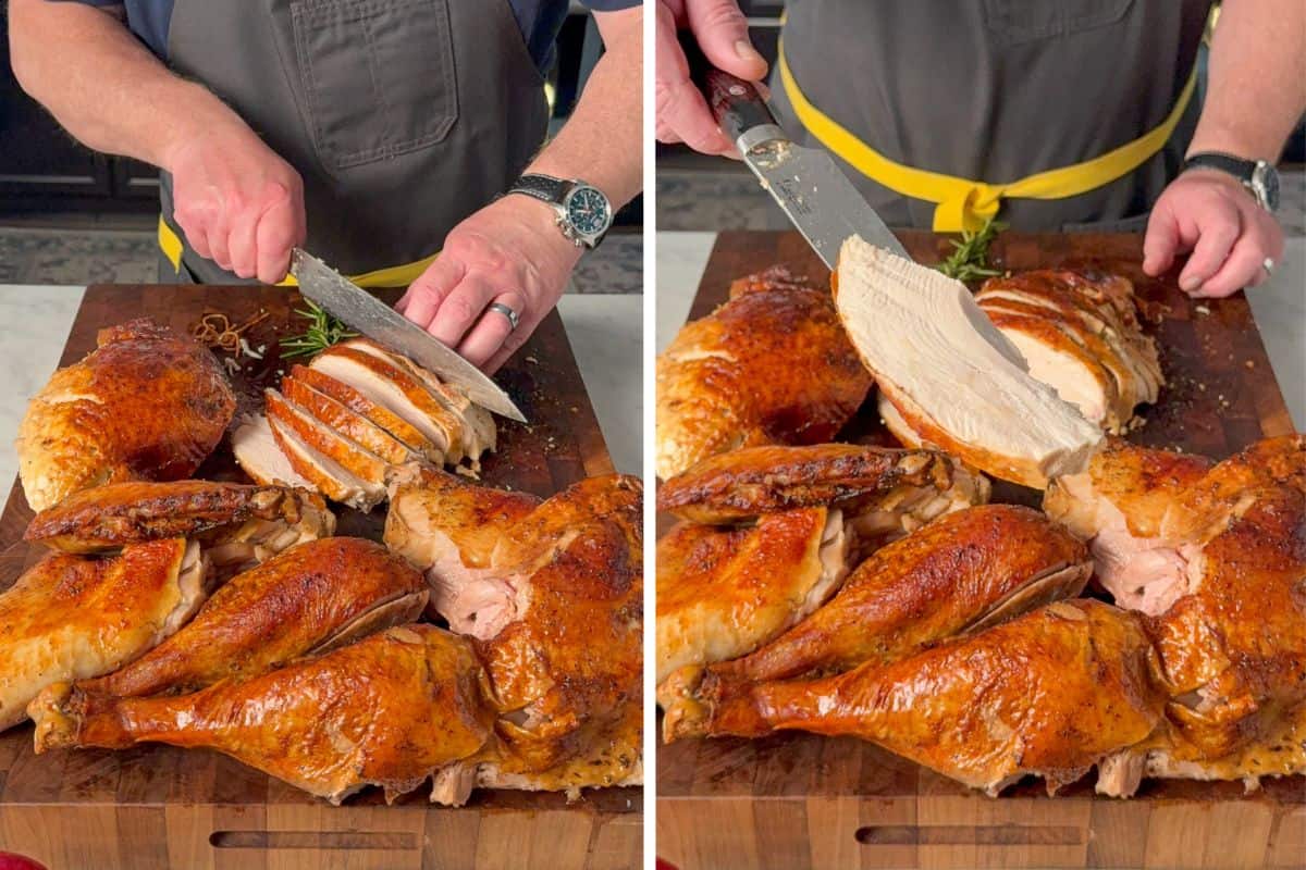 How to slice a turkey.