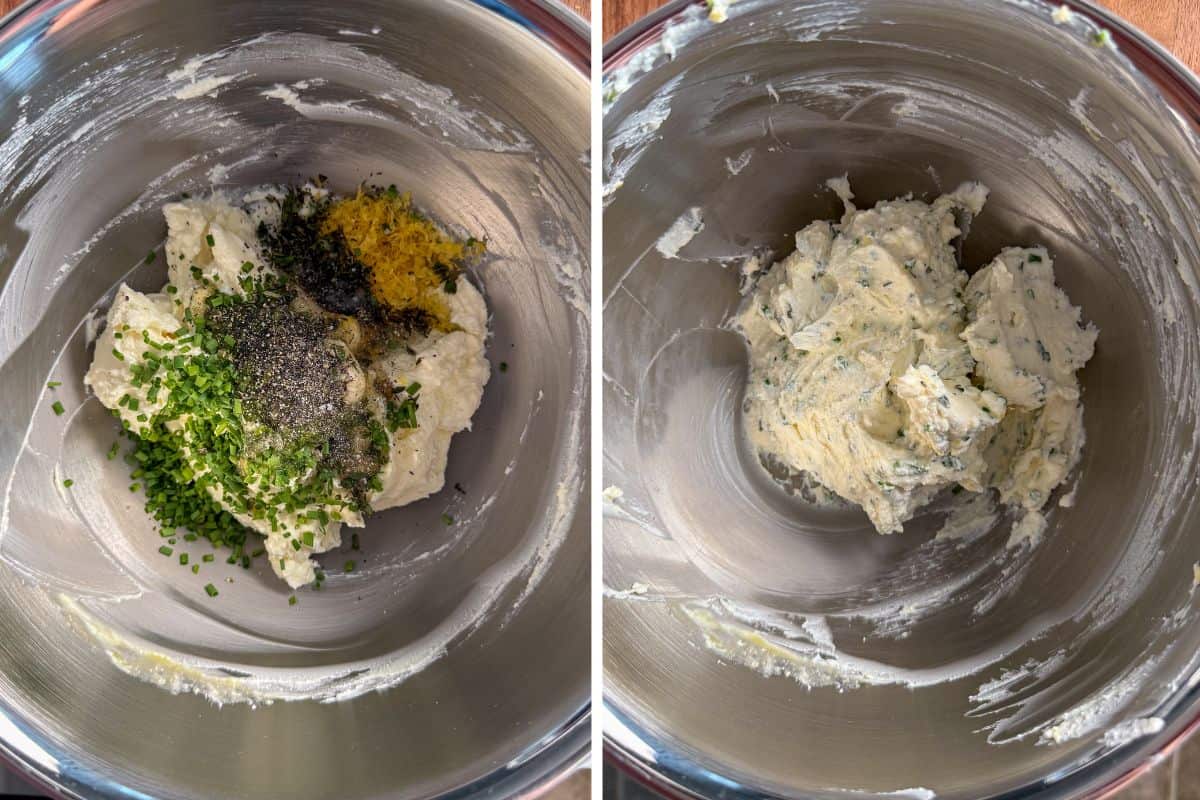 Mixing the ingredients for a Ricotta–Mascarpone Filling.