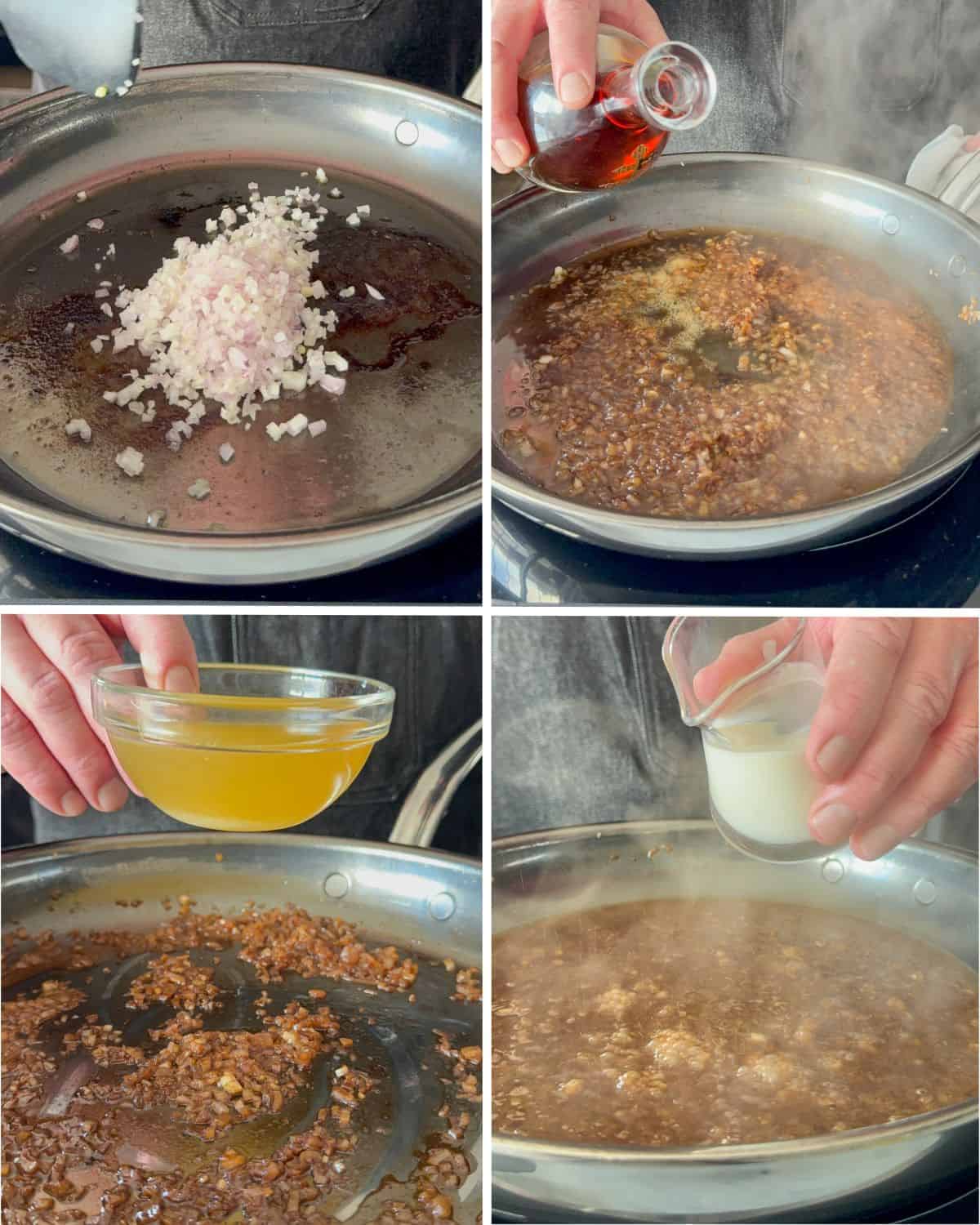 Make the Dijon cream sauce. 