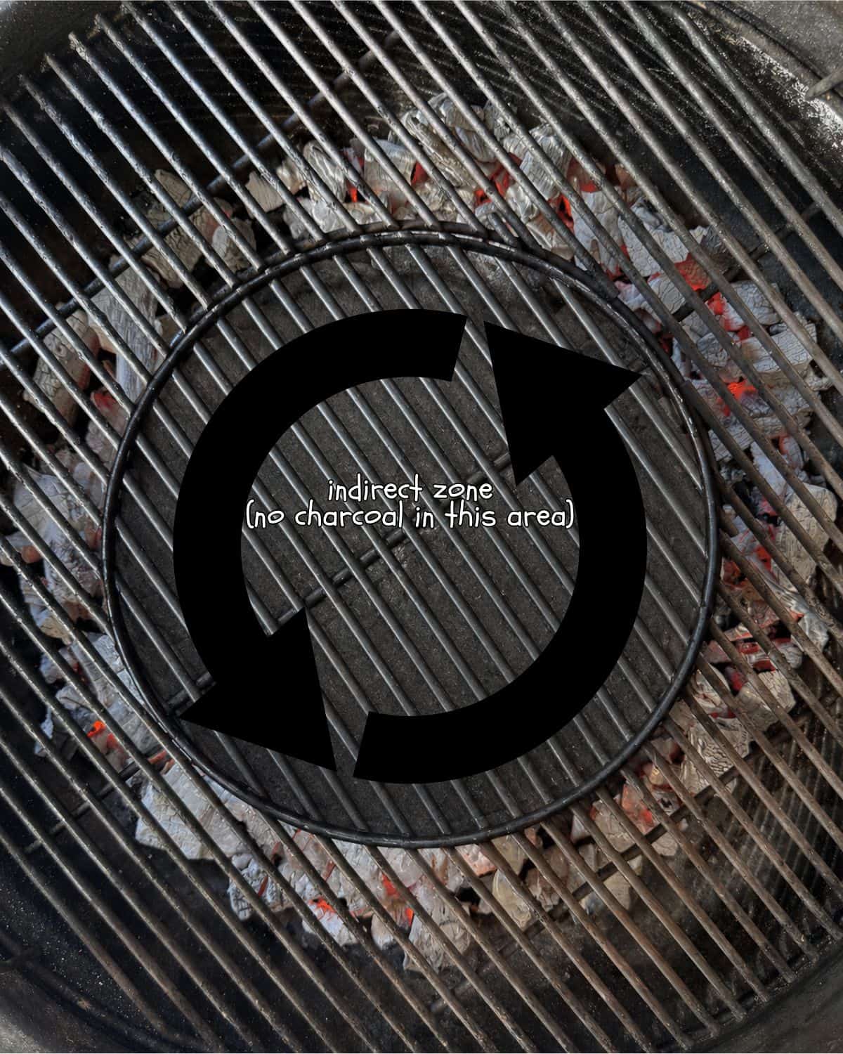 Set up your BBQ with direct heat and with a cooler indirect zone. 