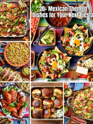 A selection of Mexican themed dishes.
