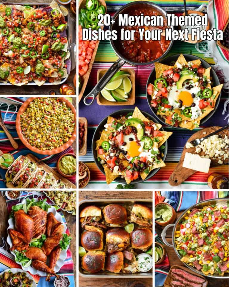 A selection of Mexican themed dishes.