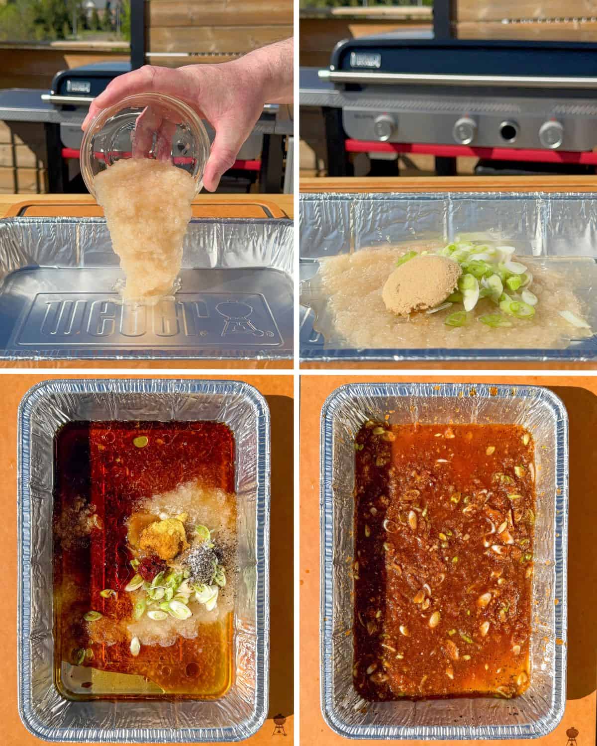 Mix the Korean bulgogi marinade. 
